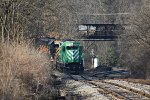 WE 6987 comes off the Wheeling main onto the EL.